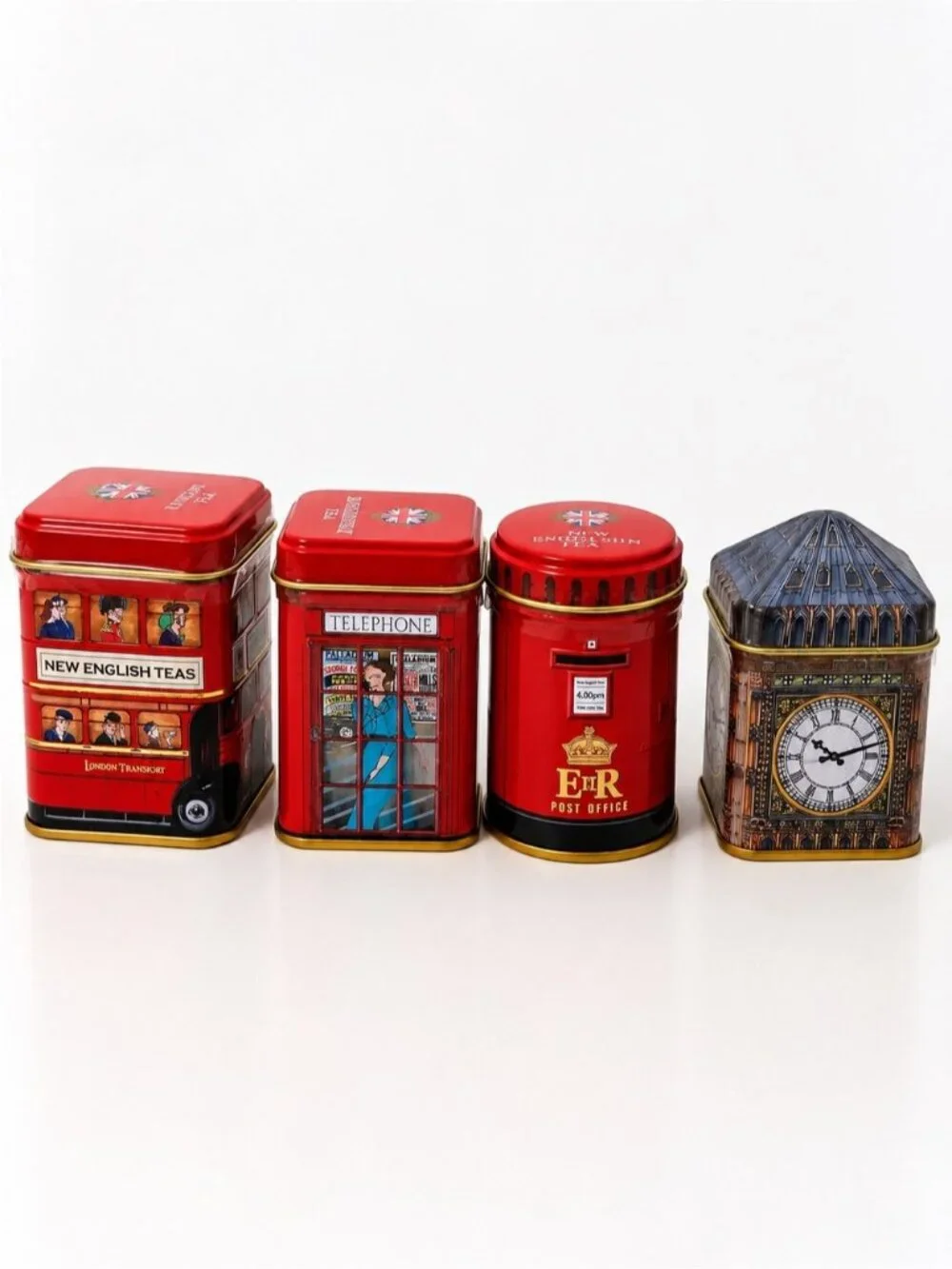NEW English Teas London Landmark Mini Tea Tin Collection Gift Set of 4